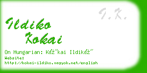 ildiko kokai business card